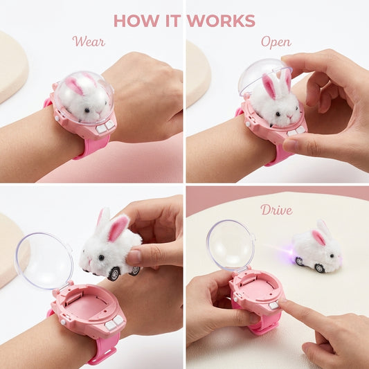 Mini RC Watch Car 2.4GHz Transforming Racing Toy for Kids