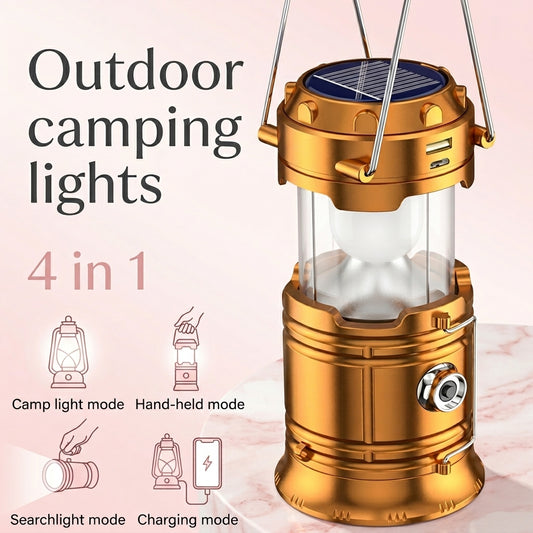 Rechargeable Solar Camping Lantern & Emergency Flashlight