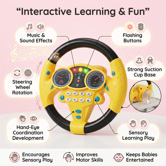 Interactive Steering Wheel Toy for Kids