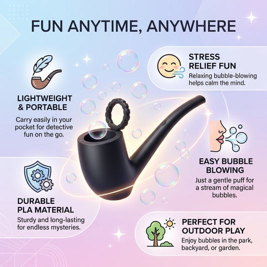 Vintage Bubble Pipe Maker Colorful Outdoor Bubble Toy For Parties Cosplay