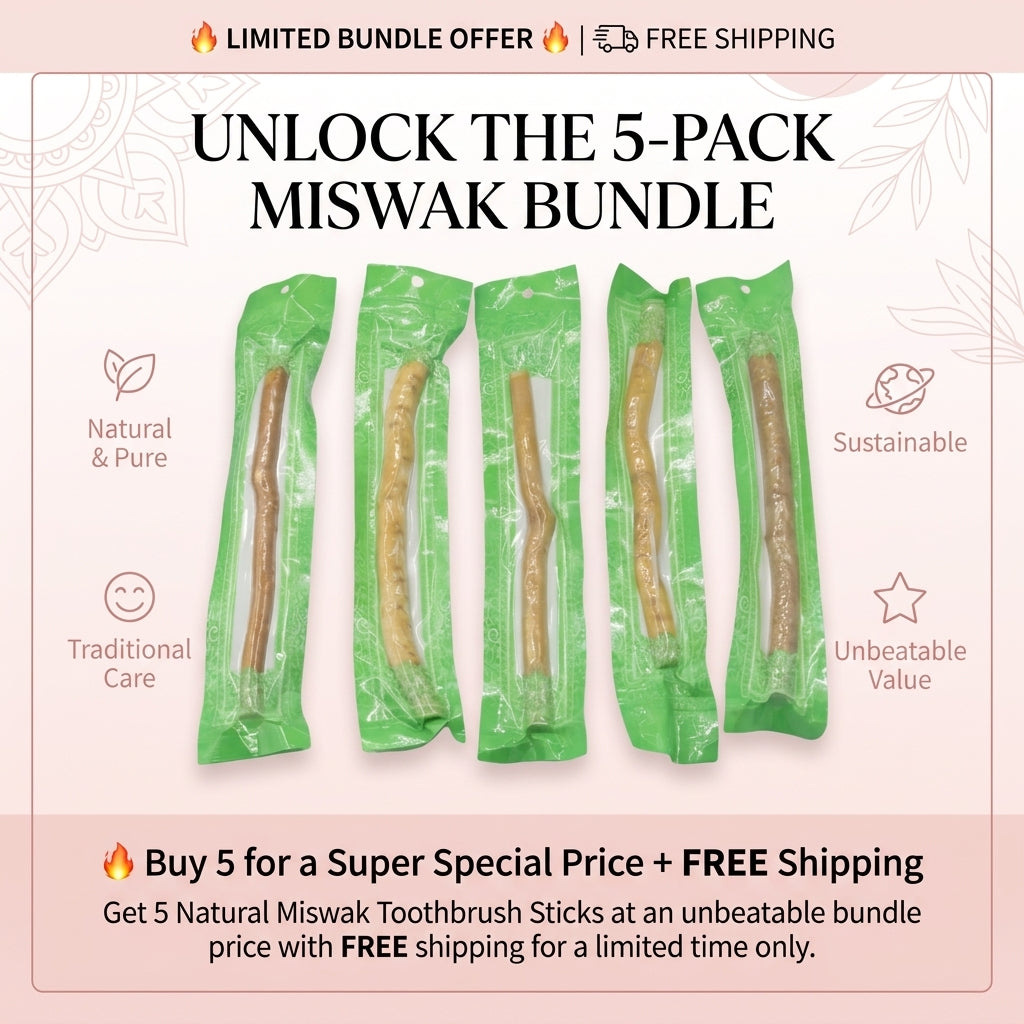 Natural Miswak Toothbrush for Healthy Teeth & Fresh Breath