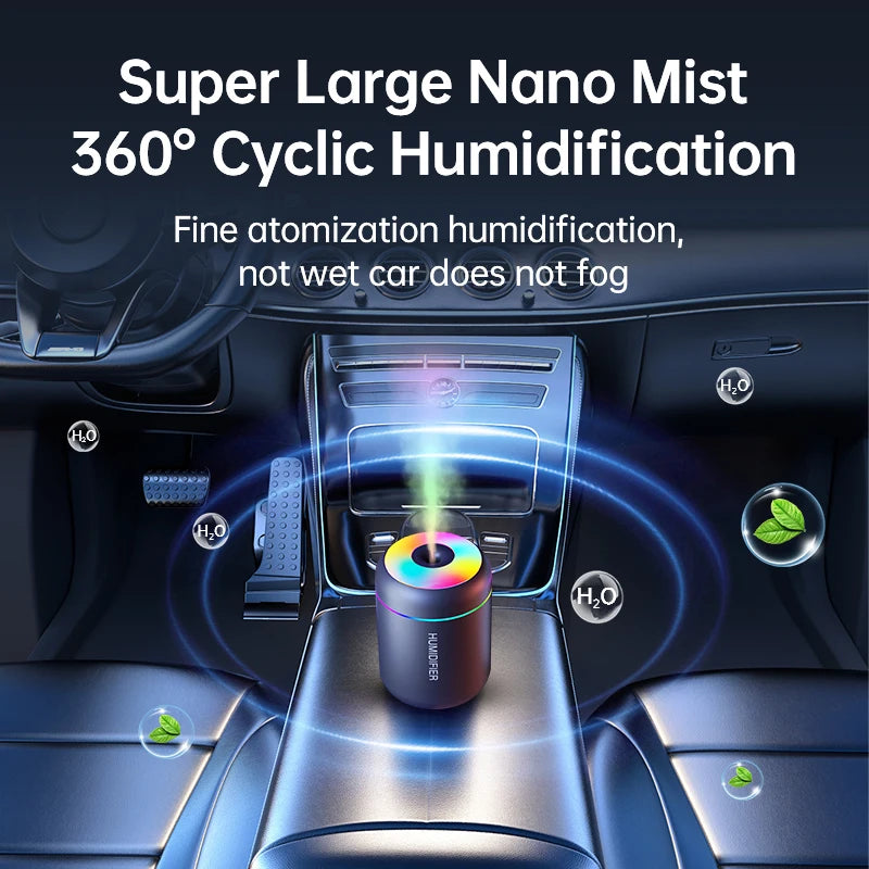 Mini USB Aroma Diffuser Humidifier 180ML Ultrasonic Mist Air Purifier with LED Light
