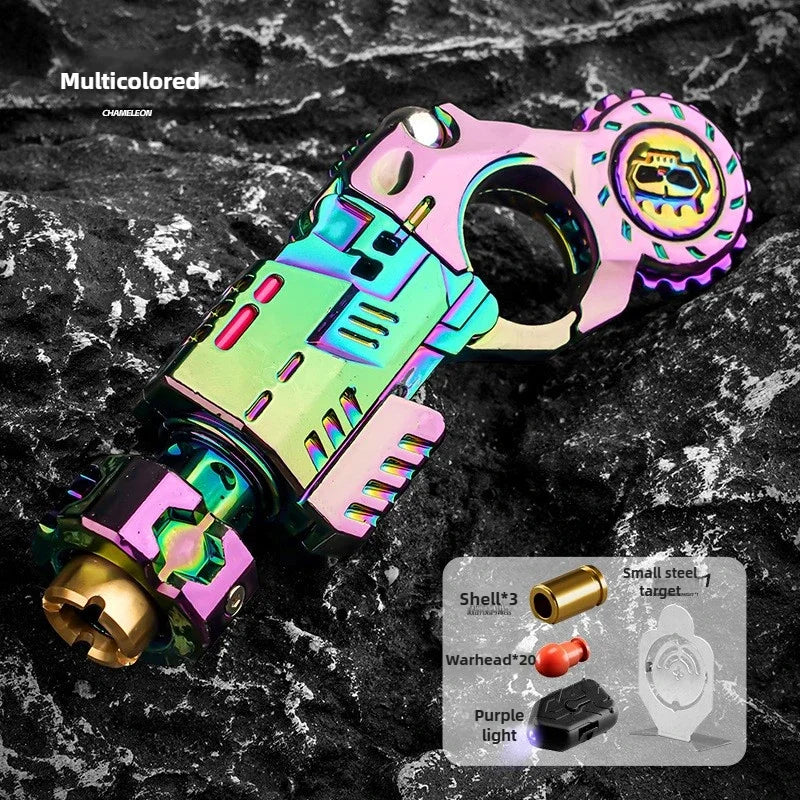 Shell Ejecting Alloy Toy Pistol Fidget Toy Metal Desk Stress Relief Gadget for Teens and Adults