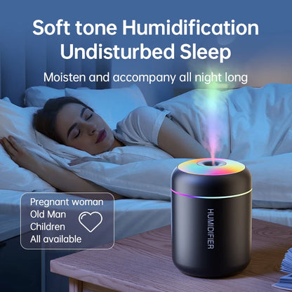 Mini USB Aroma Diffuser Humidifier 180ML Ultrasonic Mist Air Purifier with LED Light