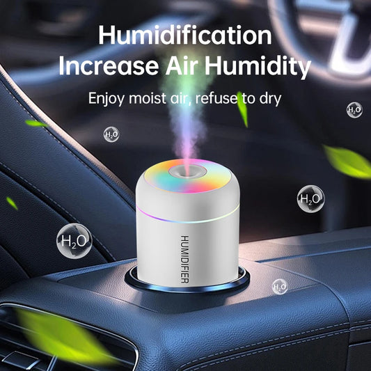 Mini USB Aroma Diffuser Humidifier 180ML Ultrasonic Mist Air Purifier with LED Light