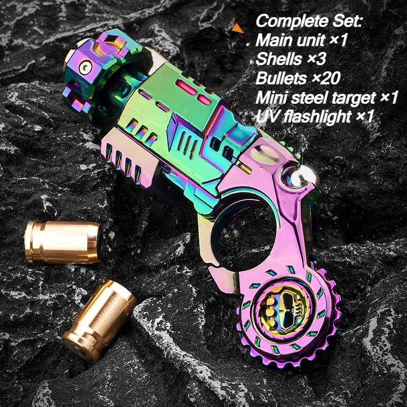 Shell Ejecting Alloy Toy Pistol Fidget Toy Metal Desk Stress Relief Gadget for Teens and Adults