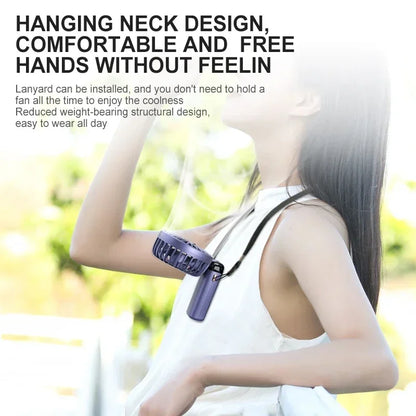 Portable Handheld Mini Fan with LED Display & Phone Stand