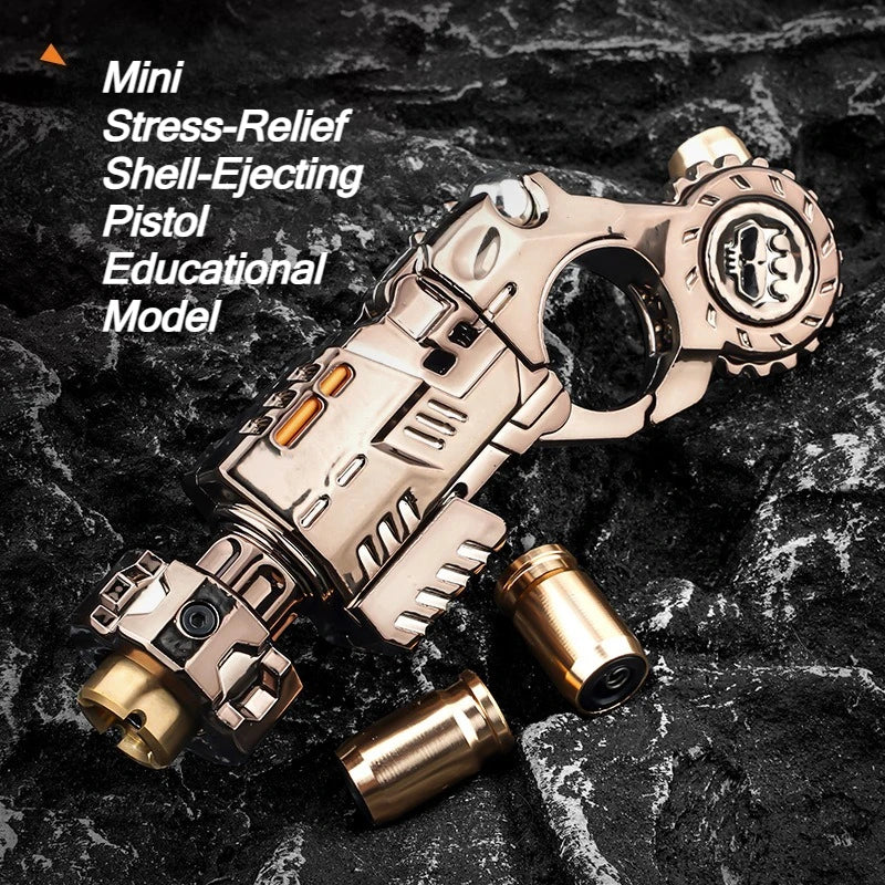 Shell Ejecting Alloy Toy Pistol Fidget Toy Metal Desk Stress Relief Gadget for Teens and Adults