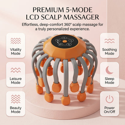 24 Point Vibration Scalp Massager with Bluetooth