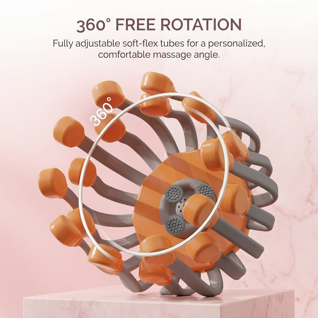 24 Point Vibration Scalp Massager with Bluetooth