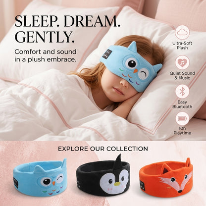 Kids Bluetooth Sleep Headphones Eye Mask
