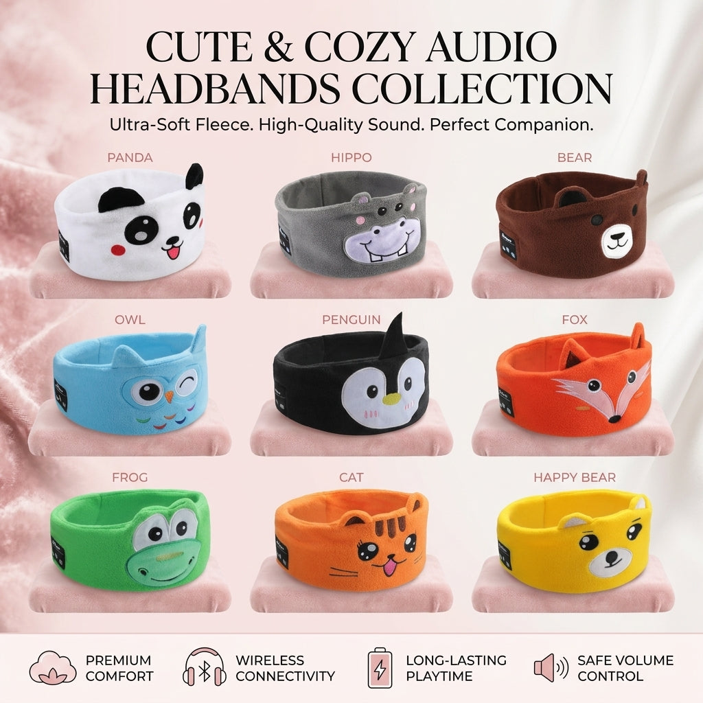 Kids Bluetooth Sleep Headphones Eye Mask
