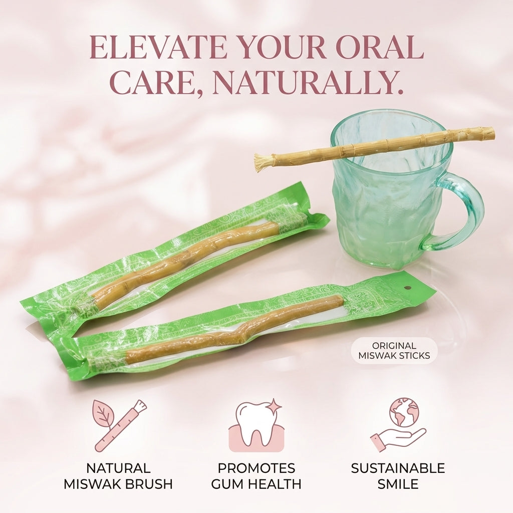 Natural Miswak Toothbrush for Healthy Teeth & Fresh Breath