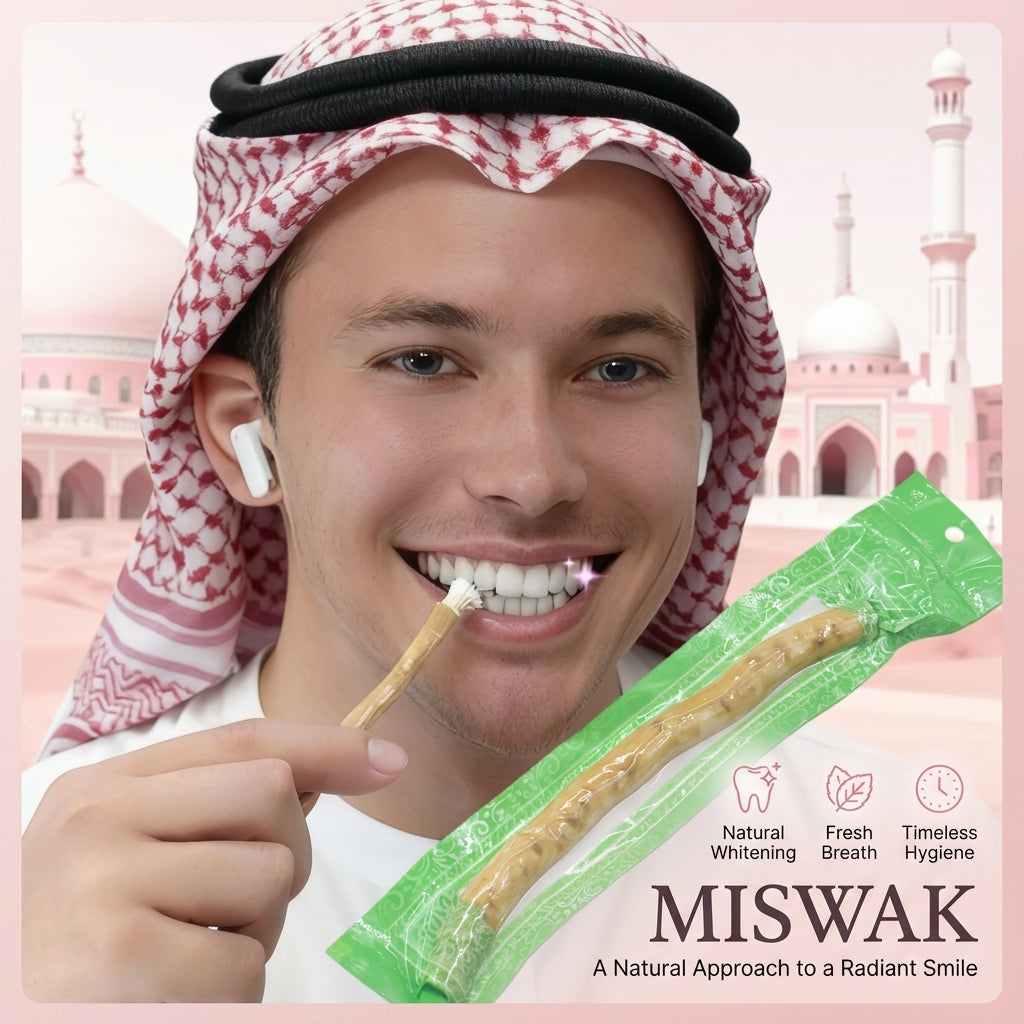 Natural Miswak Toothbrush for Healthy Teeth & Fresh Breath