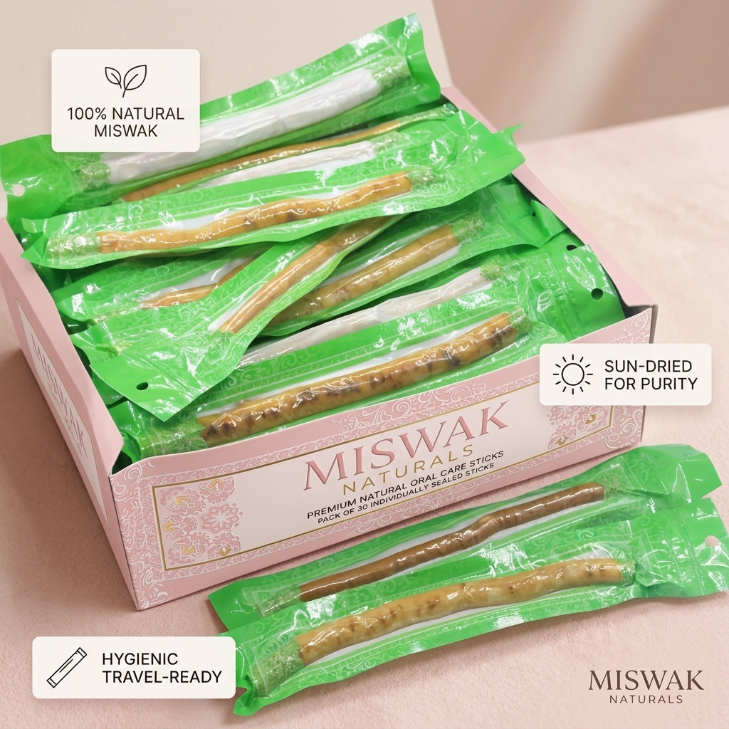 Natural Miswak Toothbrush for Healthy Teeth & Fresh Breath
