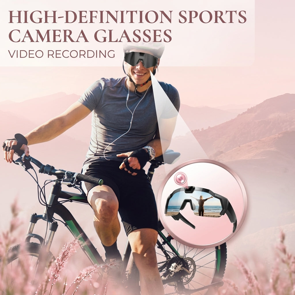 HD Smart Video Recording Glasses – Sports Camera Sunglasses