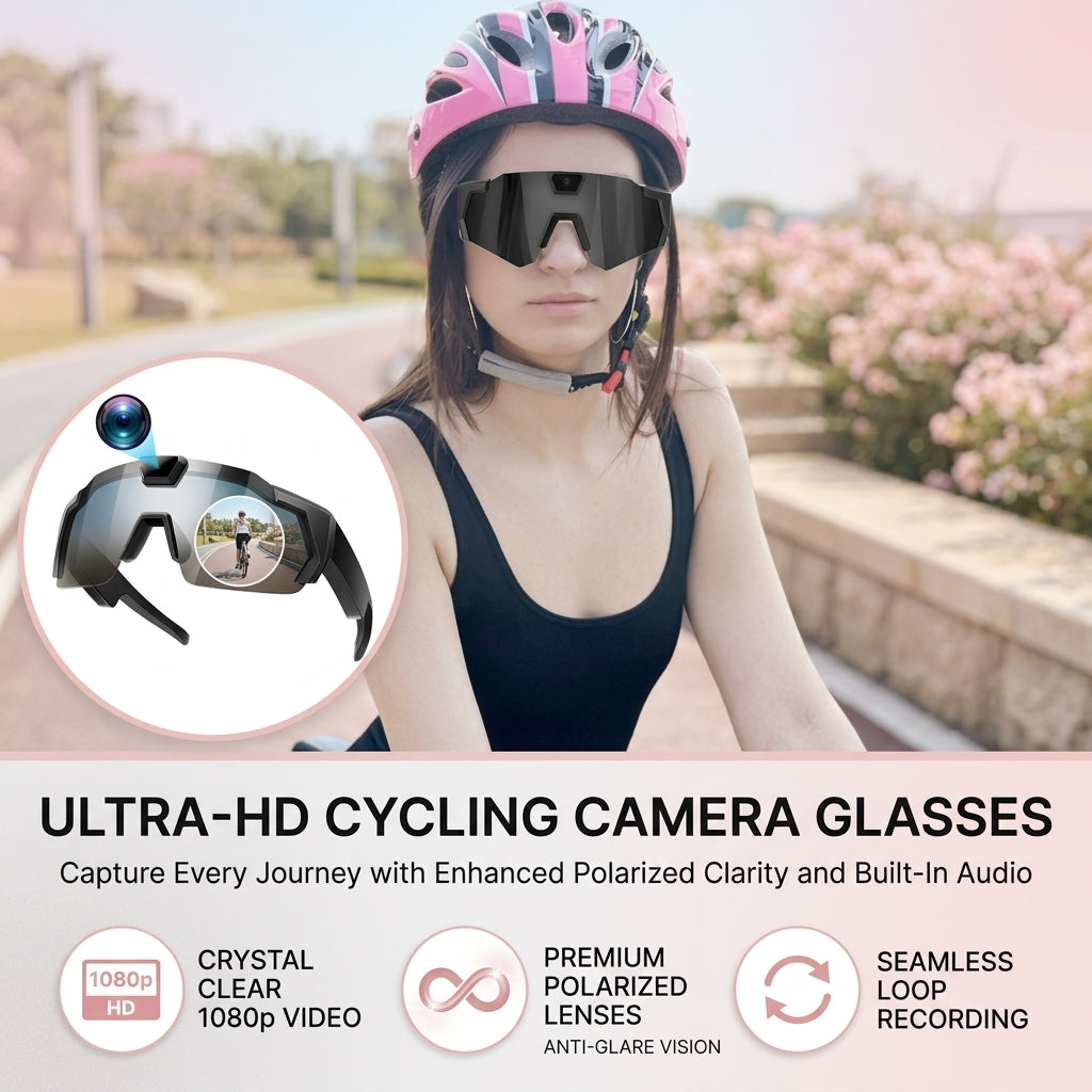 HD Smart Video Recording Glasses – Sports Camera Sunglasses