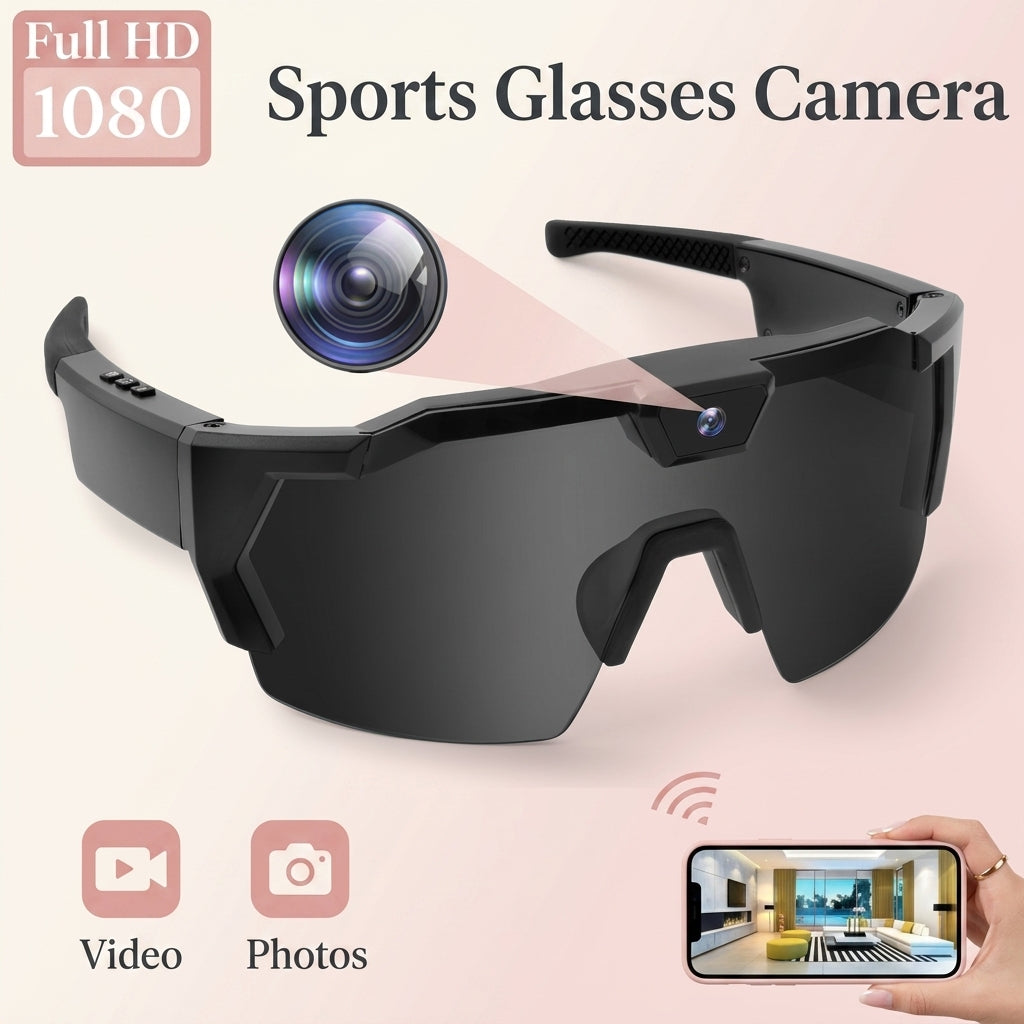 HD Smart Video Recording Glasses – Sports Camera Sunglasses