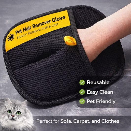 Pet Grooming Gloves Remove Hair in Seconds